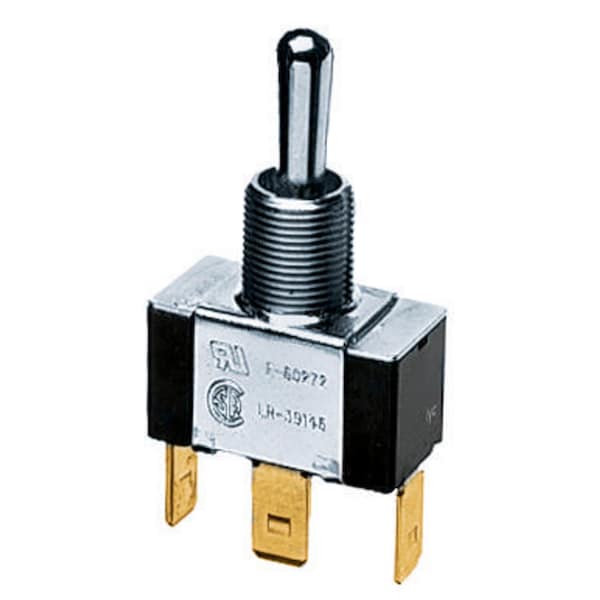 Hubbell Wiring Device-Kellems Commercial Grade, Panel Mount and Specialty Switches, Bat Handle Switches, Momentary Single Pole Double Throw Center Off, 10A 250V/10A HBL123MM - main